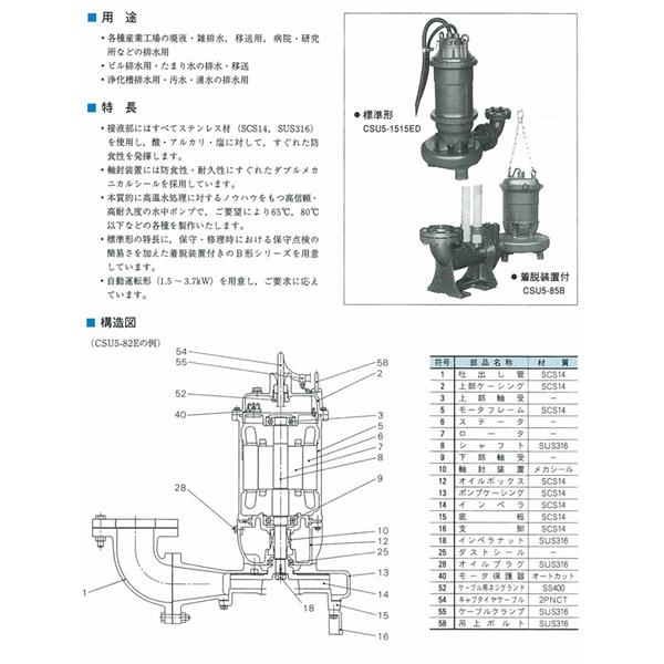 日本EIM用于曝氣的潛水泵AK3-3B