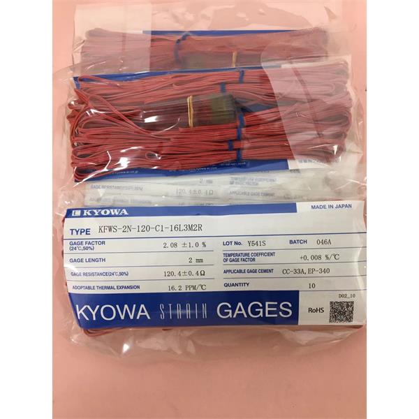 日本KYOWA共和通用型應(yīng)變片帶導(dǎo)線(xiàn)免焊接KFGS-2-500-C1-16 N30C3