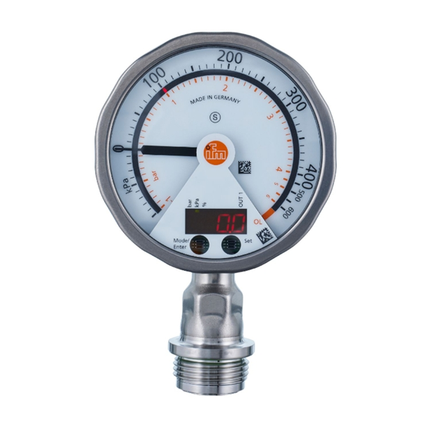 德國IFM易福門帶模擬顯示屏的齊平式壓力傳感器PG2430 PG-400-REB12-MFRKG/US/ /P