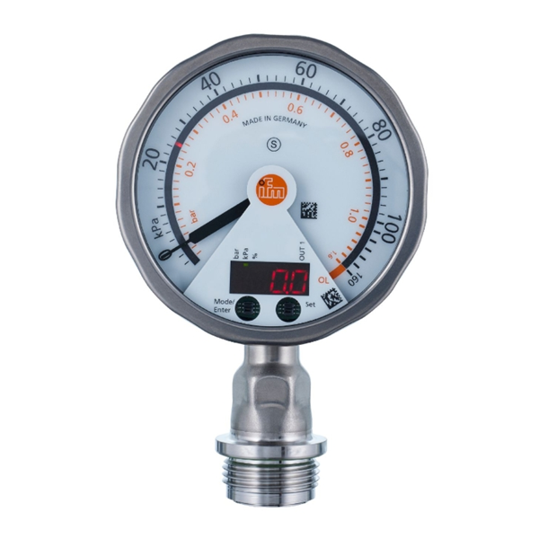 德國IFM易福門帶模擬顯示屏的齊平式壓力傳感器PG2430 PG-400-REB12-MFRKG/US/ /P