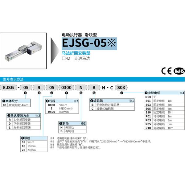 CKD喜開理電動執(zhí)行器（無馬達型）滑塊型EJSG-05R050050NBN-CN00
