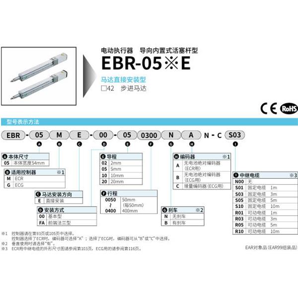 CKD喜開理電動執(zhí)行器導向內置式活塞桿型EBR-05ME-00-100050NAN