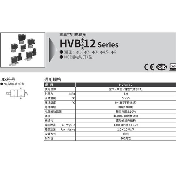 CKD喜開理先導(dǎo)式2通電磁閥HVB112-6N-5-AC200V