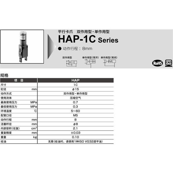 CKD喜開(kāi)理平行卡爪HAP-1C-C1