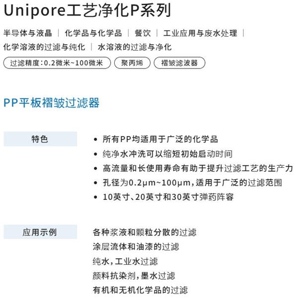 日本開滋KITZ PP 平膜褶式濾芯P70TP04F-8