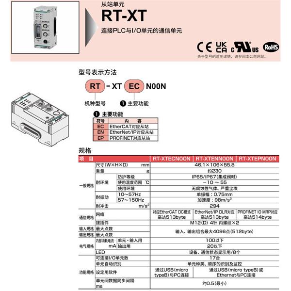 CKD喜開理遠程I/O單元 RT-XADGB16A