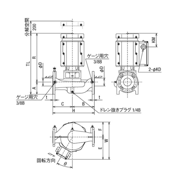 HITACHI-IES日立電動泵JDS 80X65L-E52.2